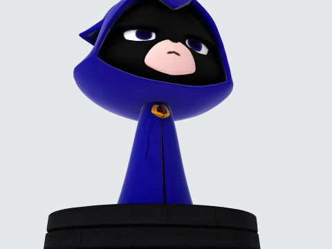Raven Stylized Cloaked Figurine for 3D Printing 3Dプリントモデル