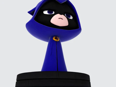Raven Stylized Cloaked Figurine for 3D Printing 3D Print Model