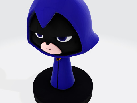 Raven Stylized Cloaked Figurine for 3D Printing 3Dプリントモデル