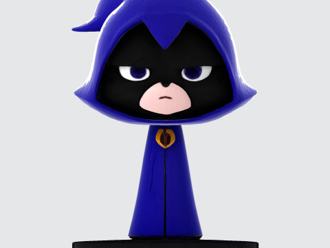 Raven Stylized Cloaked Figurine for 3D Printing 3Dプリントモデル