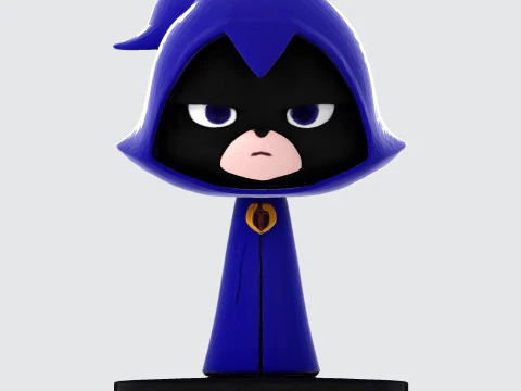 Raven Stylized Cloaked Figurine for 3D Printing 3D Print Model