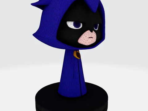 Raven Stylized Cloaked Figurine for 3D Printing 3D Print Model