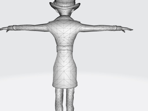 Inspector Noir Game ready Modelo 3D