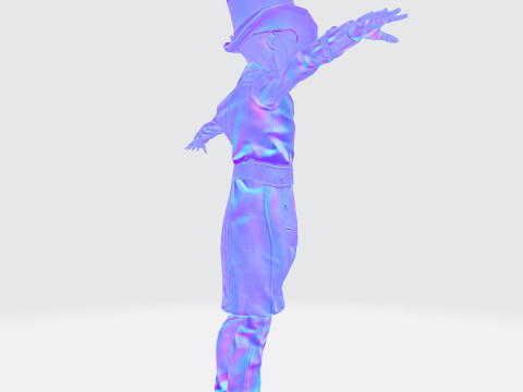 Inspector Noir Game ready Modelo 3D