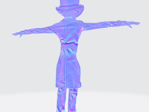 Inspector Noir Game ready Modelo 3D