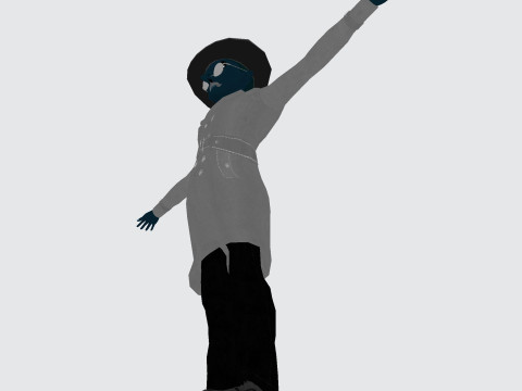 Inspector Noir Game ready Modelo 3D