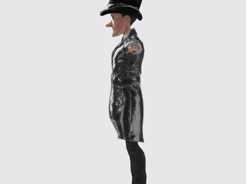 Inspector Noir Game ready Modelo 3D