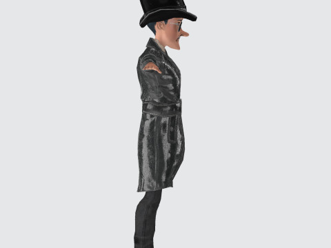 Inspector Noir Game ready Modelo 3D