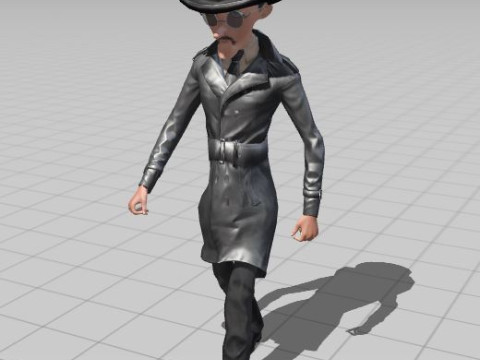 Inspector Noir Game ready Modelo 3D