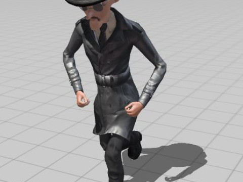 Inspector Noir Game ready Modelo 3D