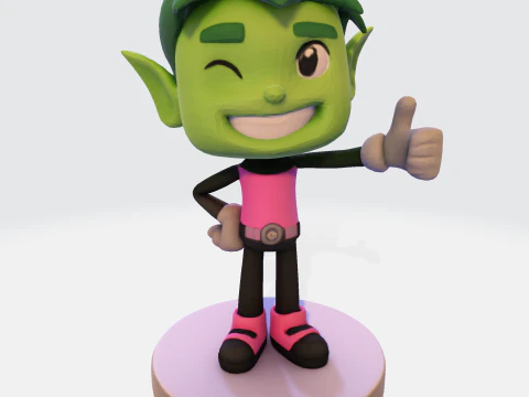 Beasty Boy Stylized 3D Print Ready Character 3D print model 3D Model