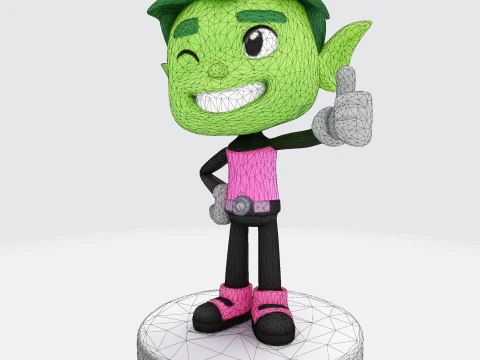 Beasty Boy Stylized 3D Print Ready Character 3D print model 3D Model