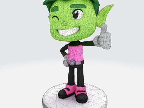 Beasty Boy Stylized 3D Print Ready Character 3D print model 3D Модель