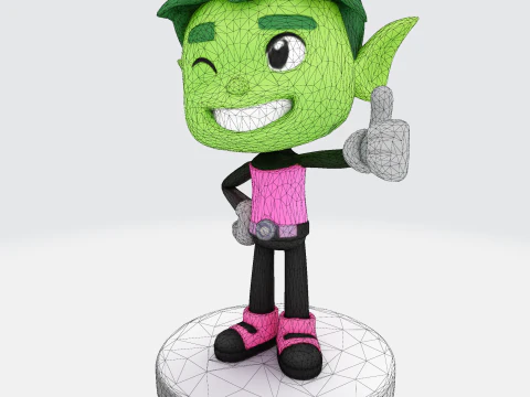 Beasty Boy Stylized 3D Print Ready Character 3D print model 3D Model