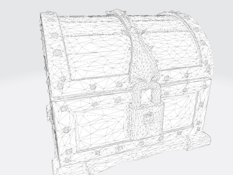Treasure Chest Fantasy Asset for Game Animation 3D Print Low-poly Model 3D