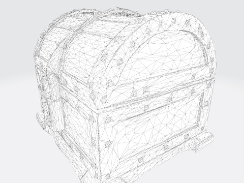 Treasure Chest Fantasy Asset for Game Animation 3D Print Low-poly Model 3D