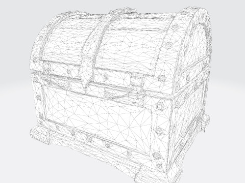 Treasure Chest Fantasy Asset for Game Animation 3D Print Low-poly Model 3D