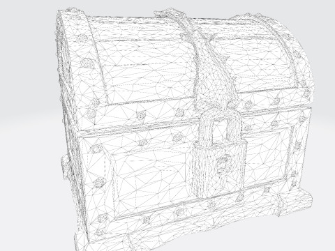 Treasure Chest Fantasy Asset for Game Animation 3D Print Low-poly Model 3D