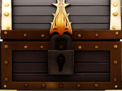 Treasure Chest Fantasy Asset for Game Animation 3D Print Low-poly 3D Model