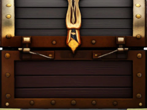 Treasure Chest Fantasy Asset for Game Animation 3D Print Low-poly 3D Model