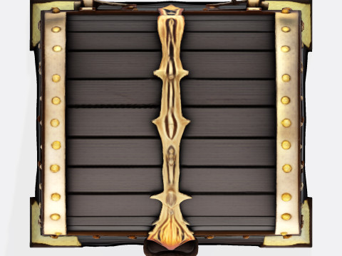 Treasure Chest Fantasy Asset for Game Animation 3D Print Low-poly Model 3D