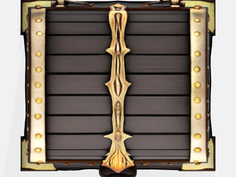 Treasure Chest Fantasy Asset for Game Animation 3D Print Low-poly 3D Model