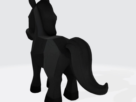 Cute Stylized ToonHorse 3D Character Low-poly Model 3D