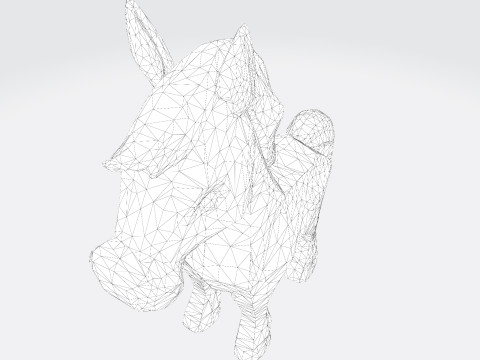 Cute Stylized ToonHorse 3D Character Low-poly Model 3D