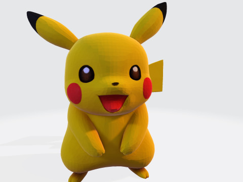 Pikachu High-Quality Printable Figurine Multiple Formats 3Dプリントモデル