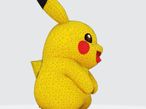 Pikachu High-Quality Printable Figurine Multiple Formats 3D 打印模型