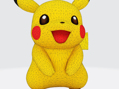 Pikachu High-Quality Printable Figurine Multiple Formats 3D 打印模型