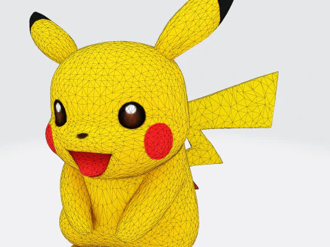 Pikachu High-Quality Printable Figurine Multiple Formats 3D Print Model
