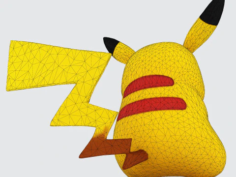 Pikachu High-Quality Printable Figurine Multiple Formats 3D Print Model
