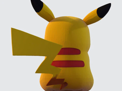 Pikachu High-Quality Printable Figurine Multiple Formats 3D Print Model