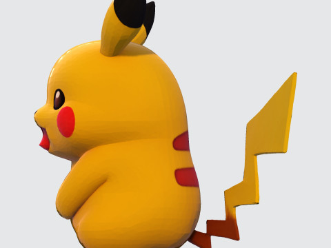 Pikachu High-Quality Printable Figurine Multiple Formats 3D 打印模型