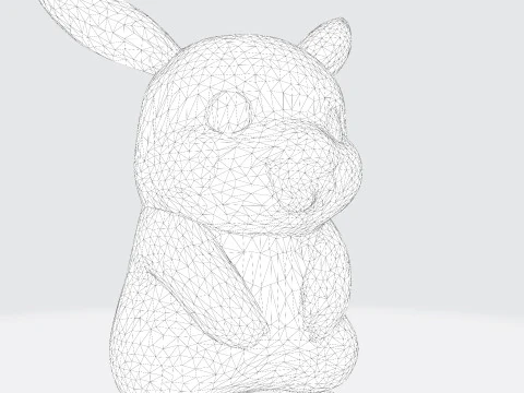 Pikachu High-Quality Printable Figurine Multiple Formats 3D Print Model