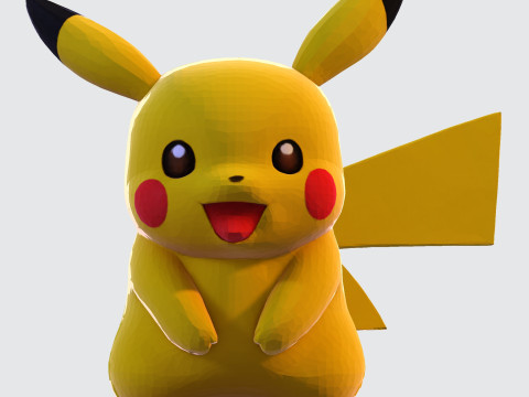 Pikachu High-Quality Printable Figurine Multiple Formats 3D 打印模型