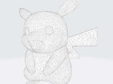 Pikachu High-Quality Printable Figurine Multiple Formats 3D 打印模型