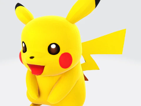 Pikachu High-Quality Printable Figurine Multiple Formats 3D Print Model