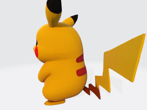 Pikachu High-Quality Printable Figurine Multiple Formats 3D Print Model