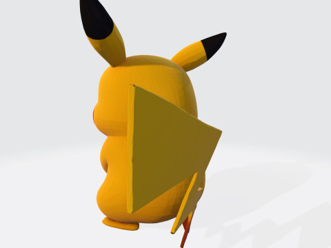 Pikachu High-Quality Printable Figurine Multiple Formats 3D 打印模型