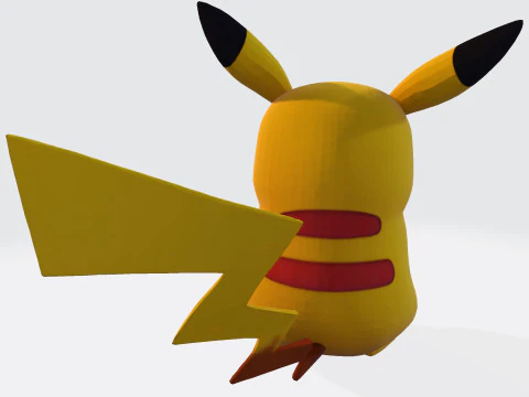 Pikachu High-Quality Printable Figurine Multiple Formats 3D Print Model