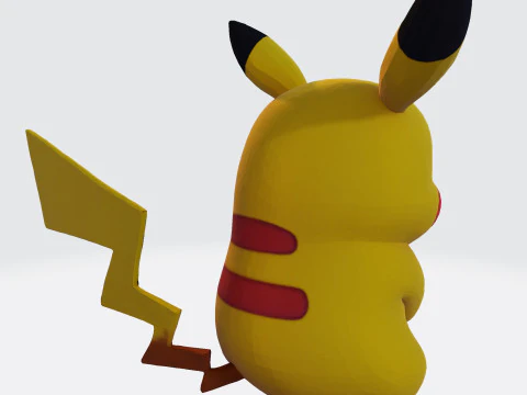 Pikachu High-Quality Printable Figurine Multiple Formats 3D Print Model