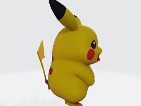 Pikachu High-Quality Printable Figurine Multiple Formats 3D Print Model