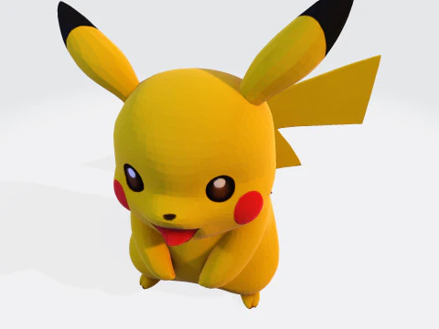 Pikachu High-Quality Printable Figurine Multiple Formats 3D Print Model