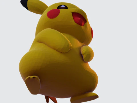 Pikachu High-Quality Printable Figurine Multiple Formats 3D Print Model