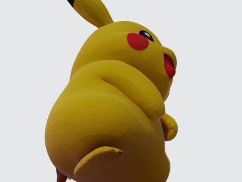 Pikachu High-Quality Printable Figurine Multiple Formats 3D Print Model