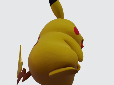Pikachu High-Quality Printable Figurine Multiple Formats 3D Print Model