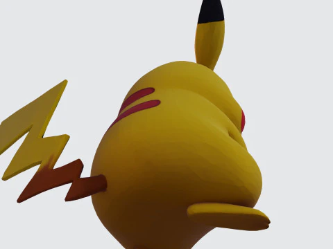 Pikachu High-Quality Printable Figurine Multiple Formats 3D Print Model