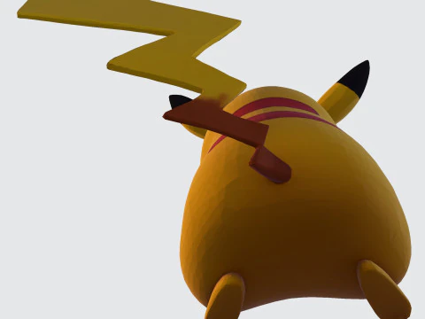 Pikachu High-Quality Printable Figurine Multiple Formats 3D Print Model